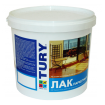 Лак водный "TURY" паркетный, акриловый, полуматовый, глянцевый 2,0кг ведро пл.